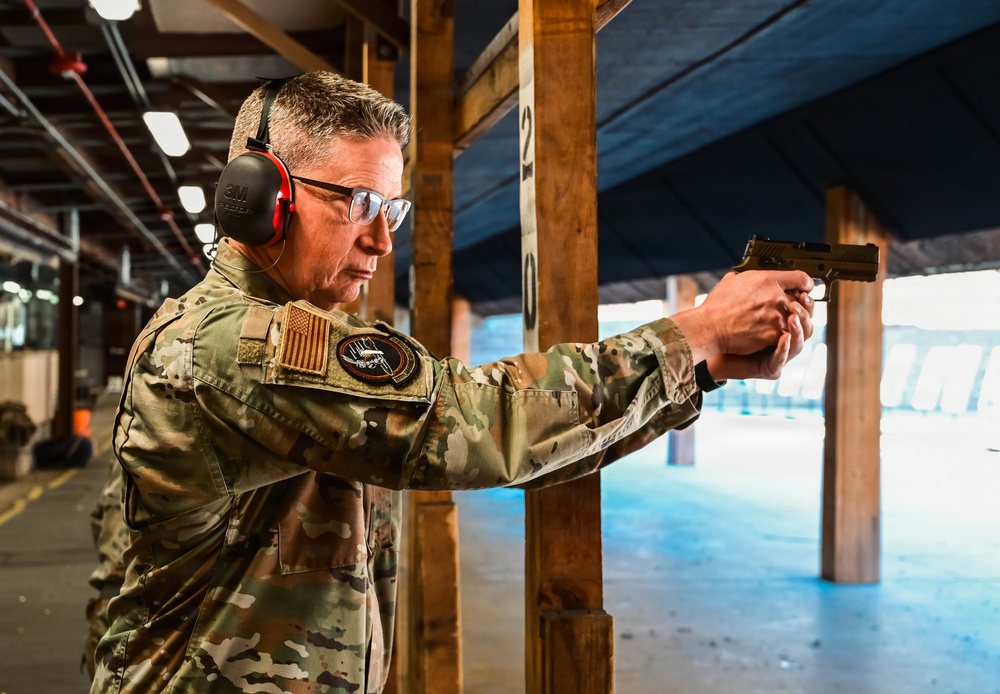 513th Air Control Group Airmen train with the M18 pistol