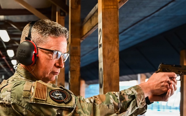 513th Air Control Group Airmen train with the M18 pistol