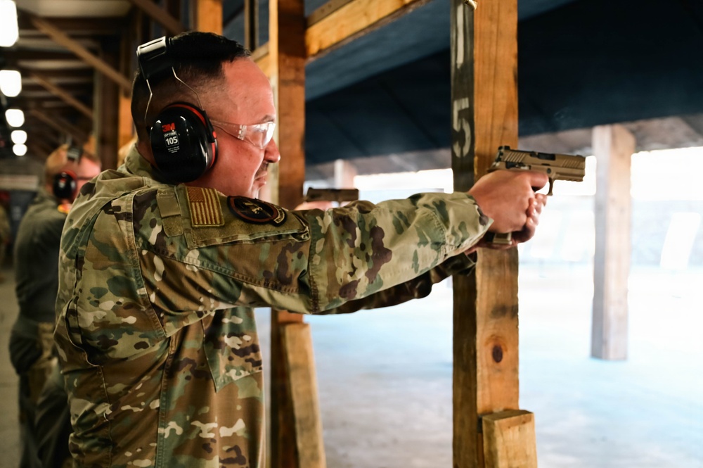 513th Air Control Group Airmen train with the M18 pistol