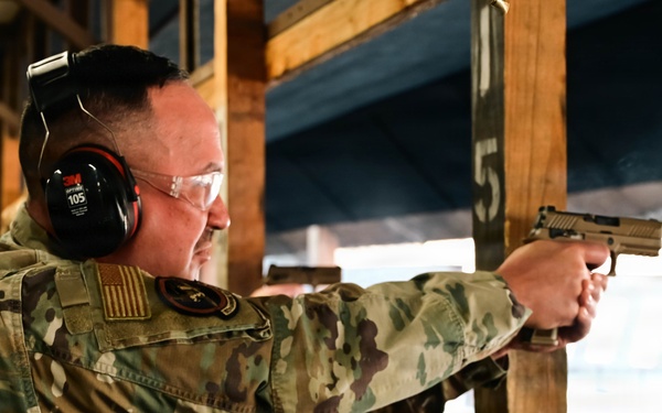 513th Air Control Group Airmen train with the M18 pistol
