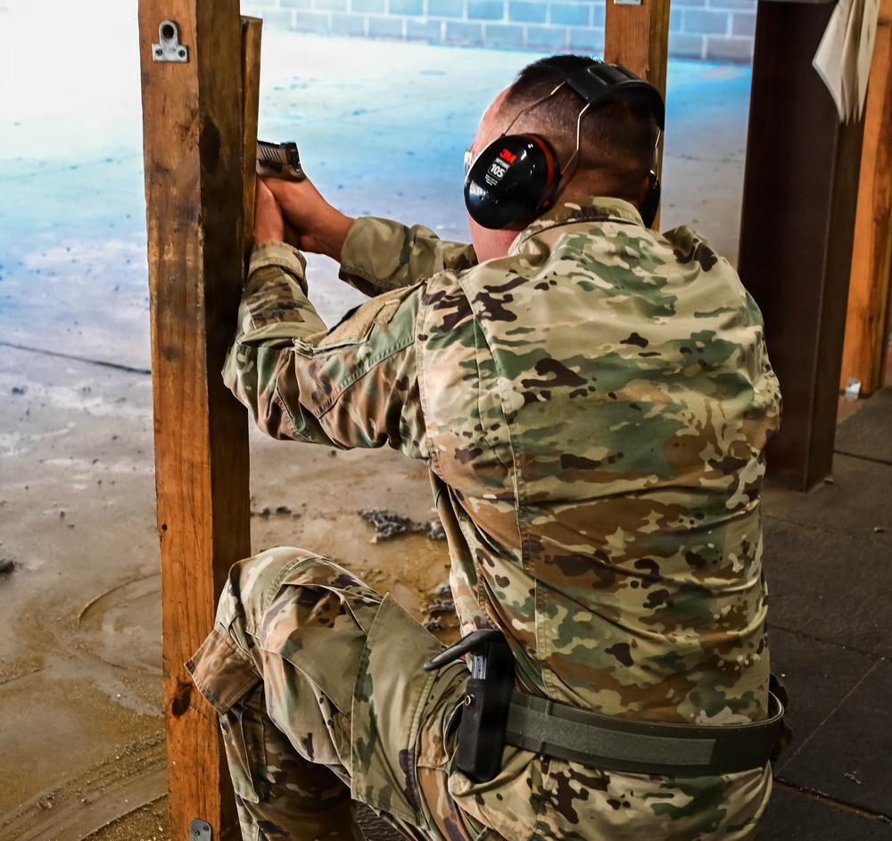 513th Air Control Group Airmen train with the M18 pistol