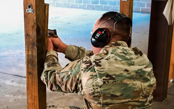 513th Air Control Group Airmen train with the M18 pistol