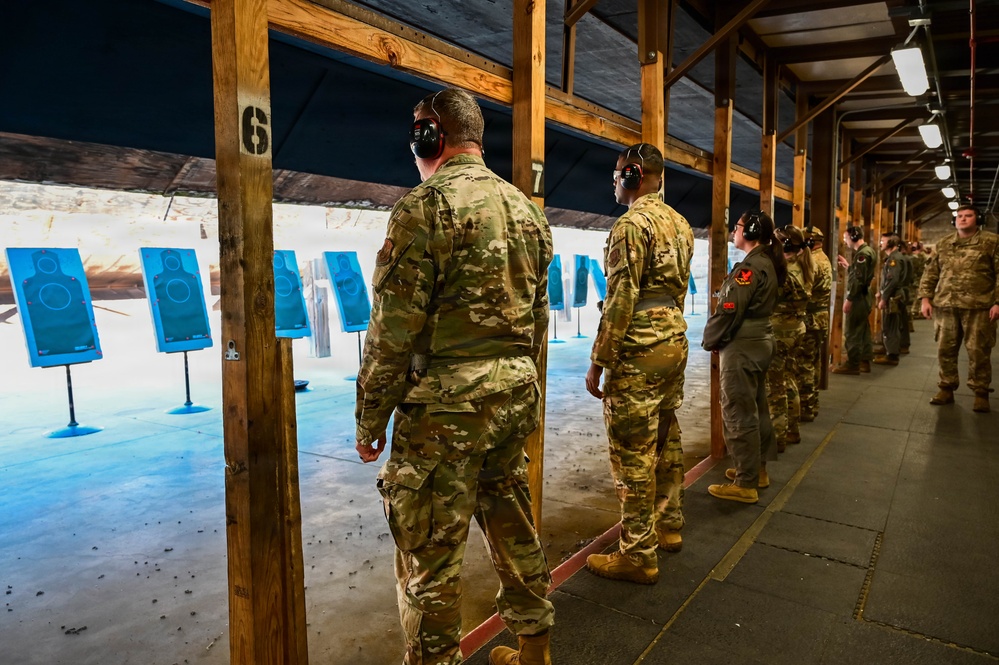 513th Air Control Group Airmen train with the M18 pistol