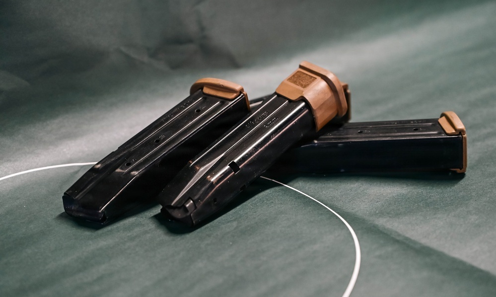 513th Air Control Group Airmen train with the M18 pistol