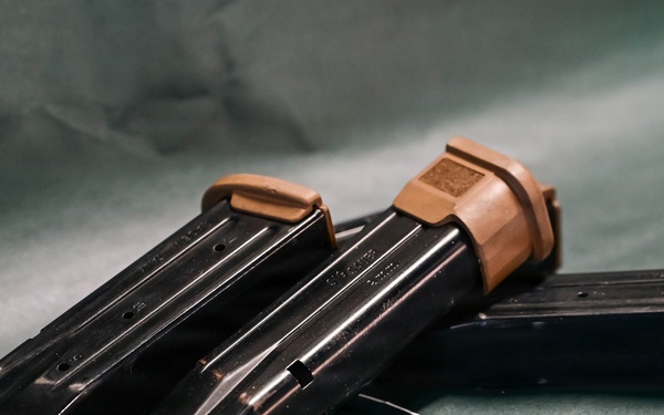 513th Air Control Group Airmen train with the M18 pistol