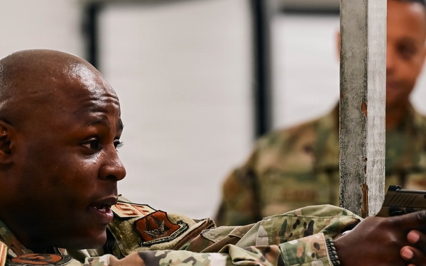 513th Air Control Group Airmen train with the M18 pistol