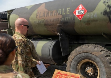 101st Division Sustainment Brigade Soldiers conduct FARP inspection during JRTC rotation