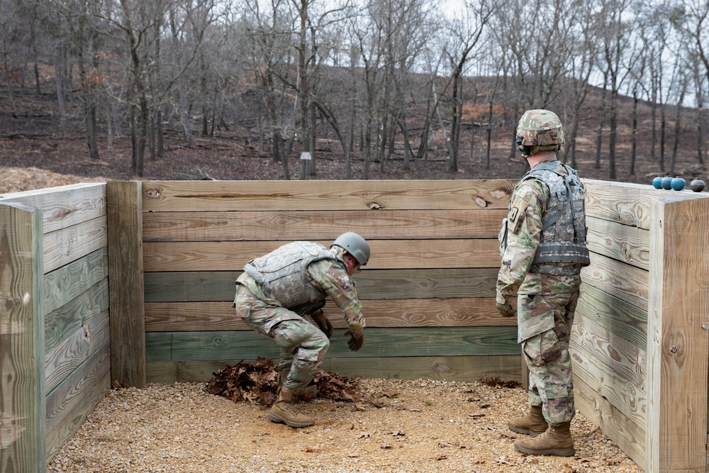 Wisconsin National Guard engineers throw live grenades