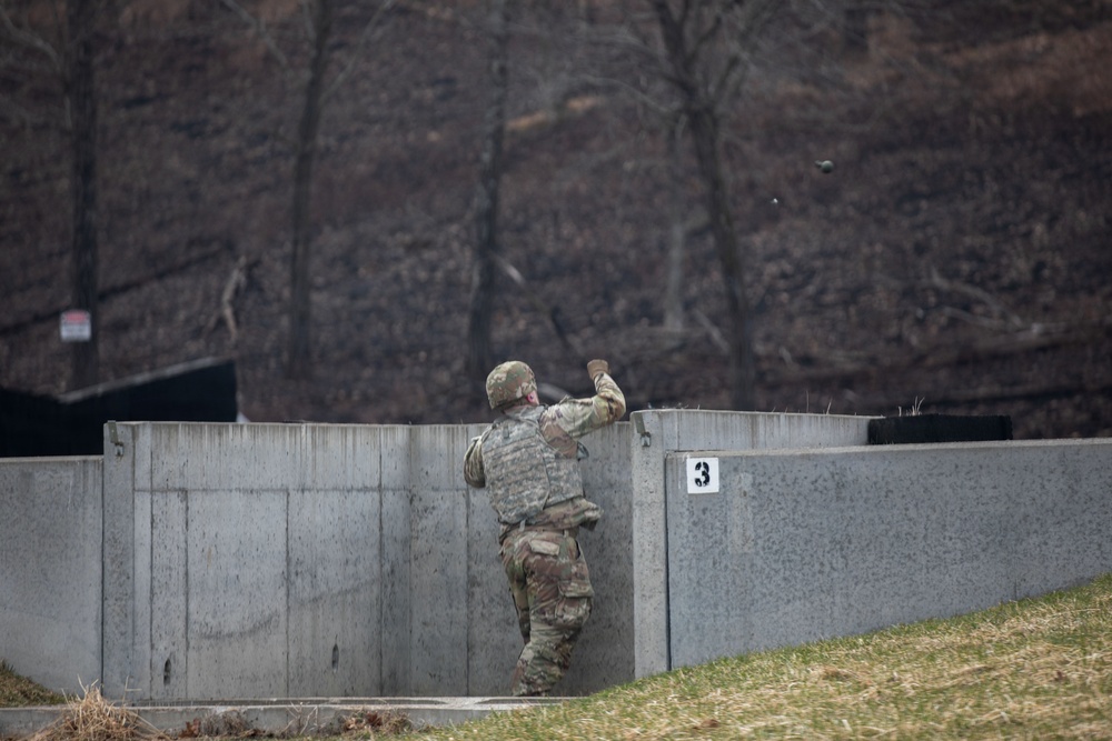 Wisconsin National Guard engineers throw live grenades