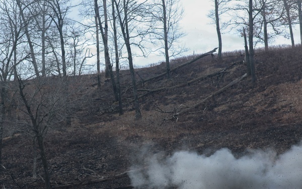 Wisconsin National Guard engineers throw live grenades
