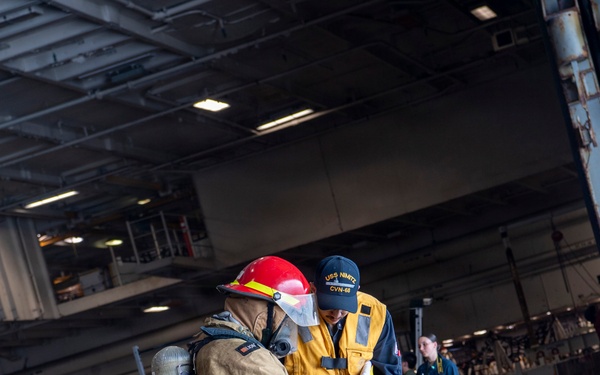 Nimitz Runs Damage Control Drill