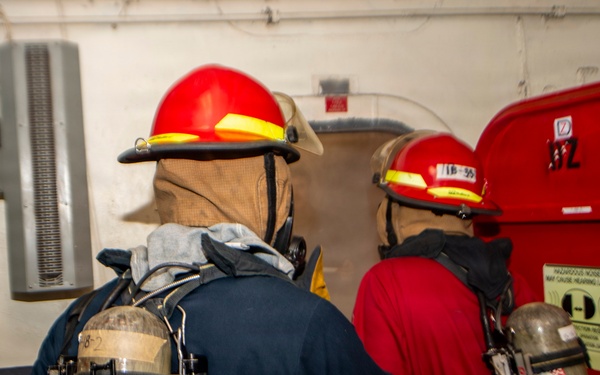 Nimitz Conducts Damage Control Drill