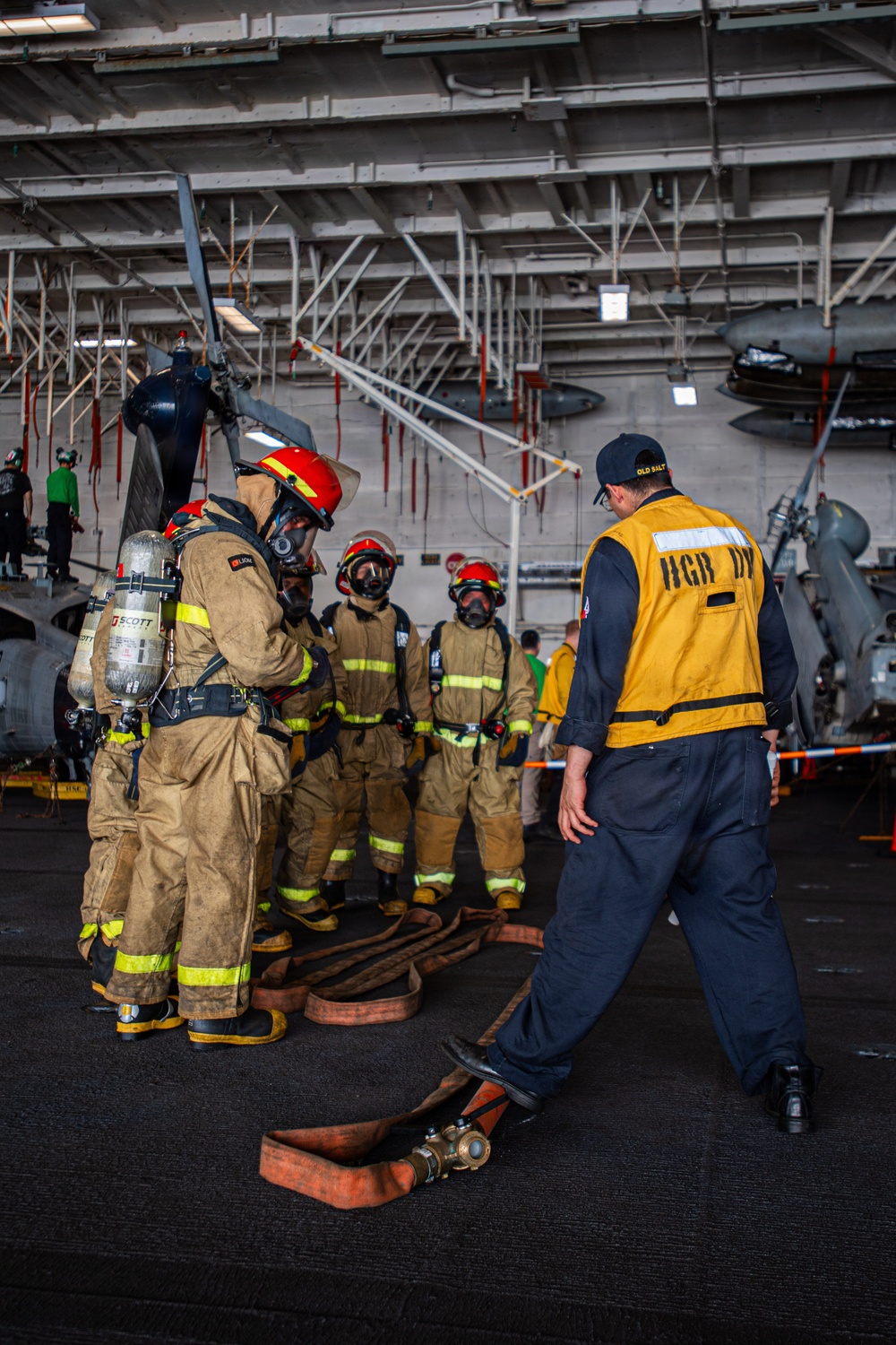 Nimitz Conducts Damage Control Drill