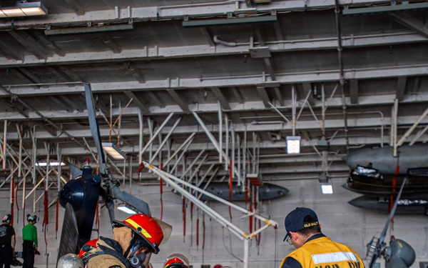 Nimitz Conducts Damage Control Drill