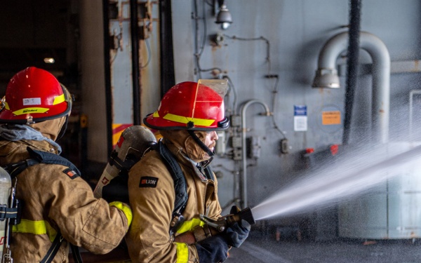 Nimitz Conducts Damage Control Drill