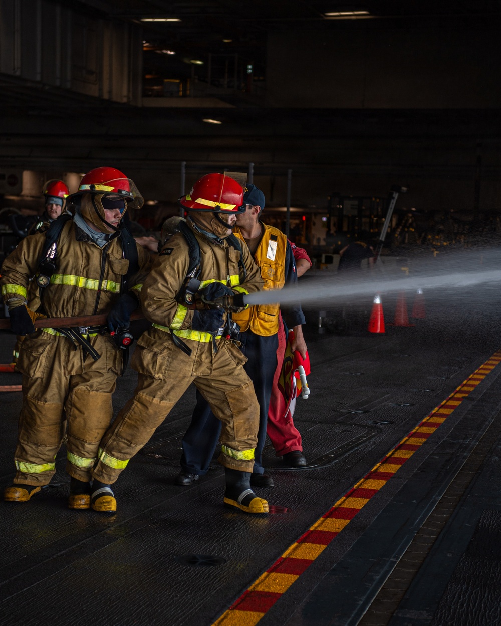 Nimitz Conducts Damage Control Drill