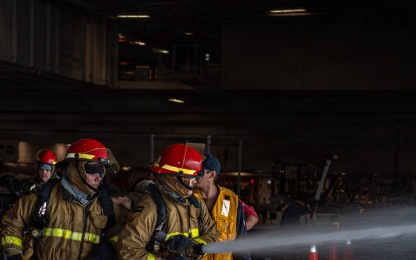 Nimitz Conducts Damage Control Drill