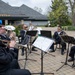 Brass Ambassadors perform outside the visitor center at Kentucky Horse Park