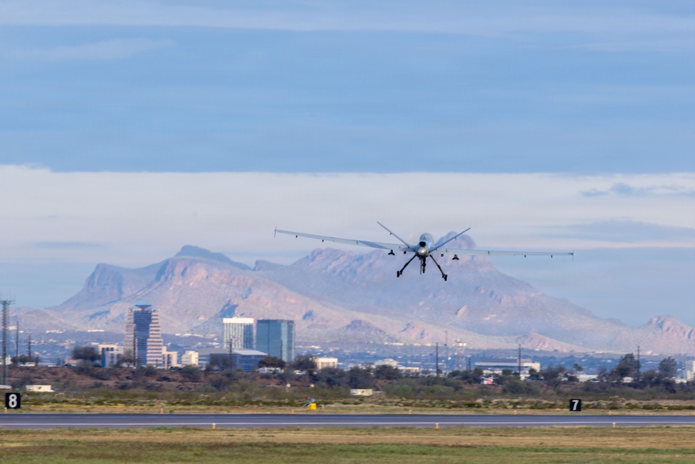214th Attack Group MQ-9 Lands at Davis-Monthan in Historic Flight, Paving Way For Agile Combat Training