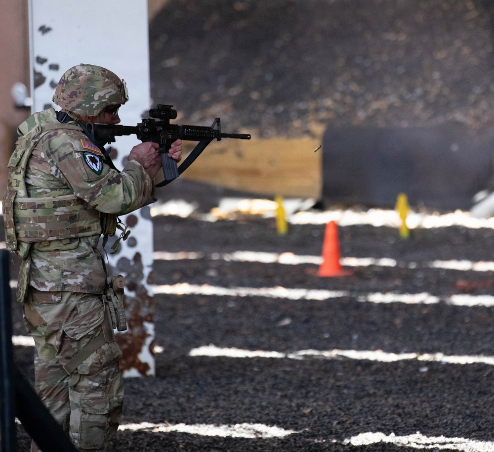 Competitor fires at target