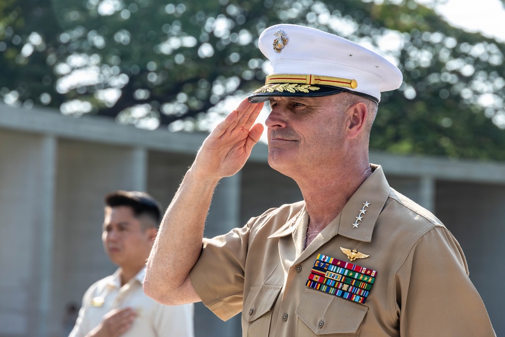The 38th Assistant Commandant of the Marine Corps visits the Manila American Cemetery and Memorial
