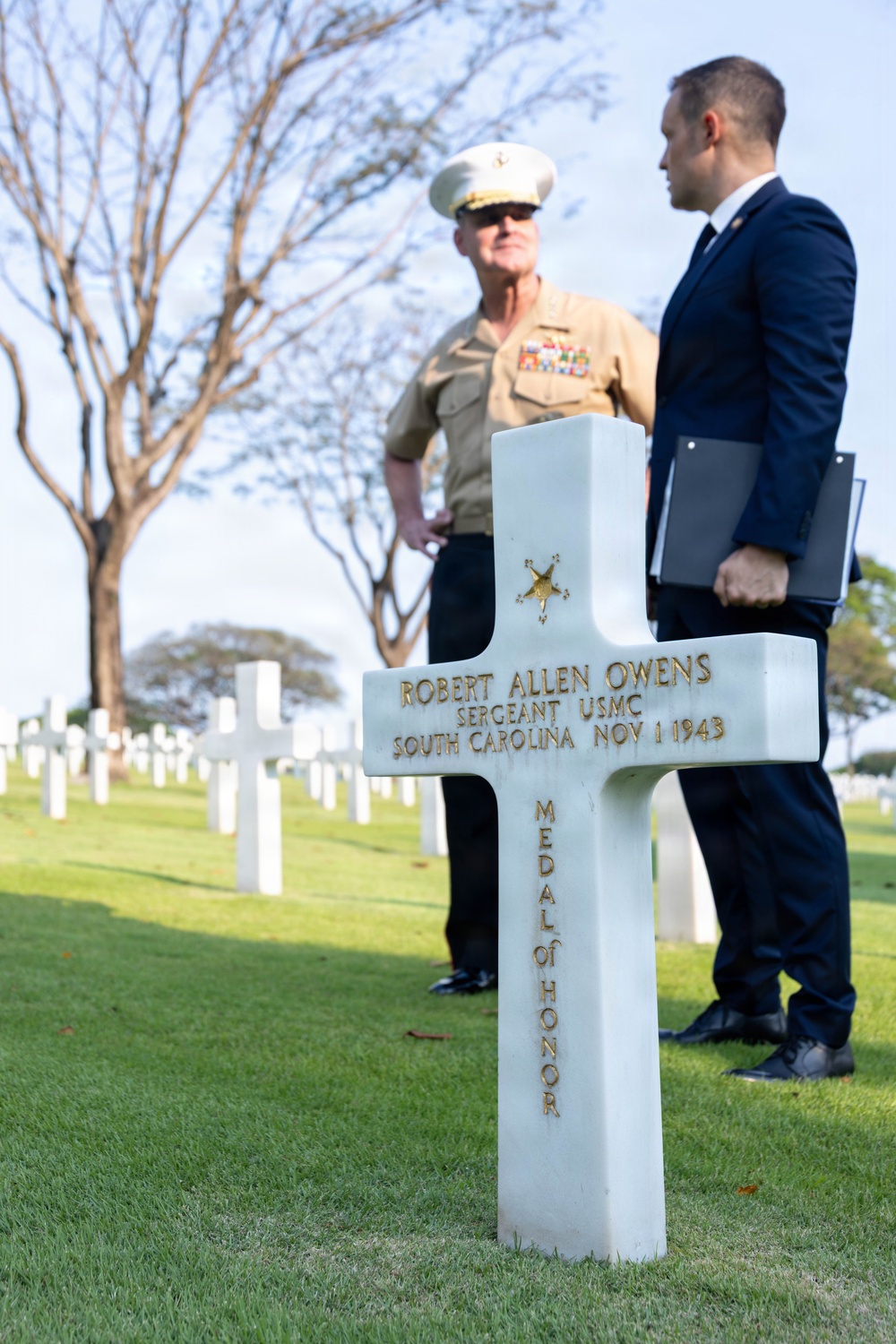 The 38th Assistant Commandant of the Marine Corps visits the Manila American Cemetery and Memorial