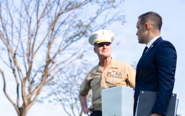 The 38th Assistant Commandant of the Marine Corps visits the Manila American Cemetery and Memorial