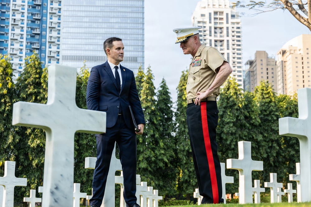 The 38th Assistant Commandant of the Marine Corps visits the Manila American Cemetery and Memorial