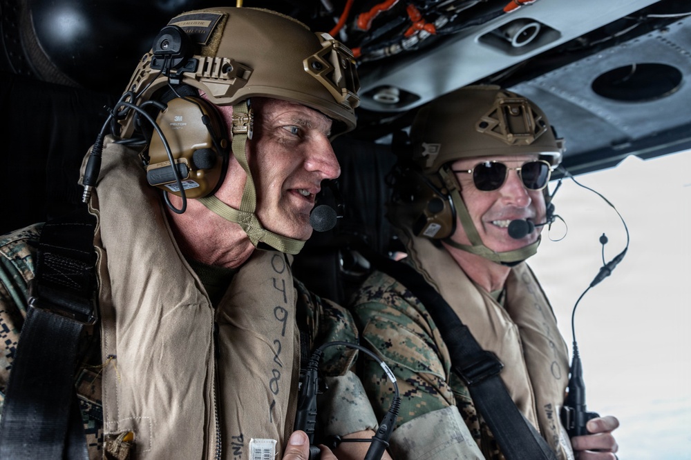 The 38th Assistant Commandant of the Marine Corps takes part in an Aerial Familiarization Tour