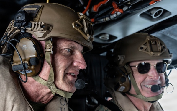 The 38th Assistant Commandant of the Marine Corps takes part in an Aerial Familiarization Tour