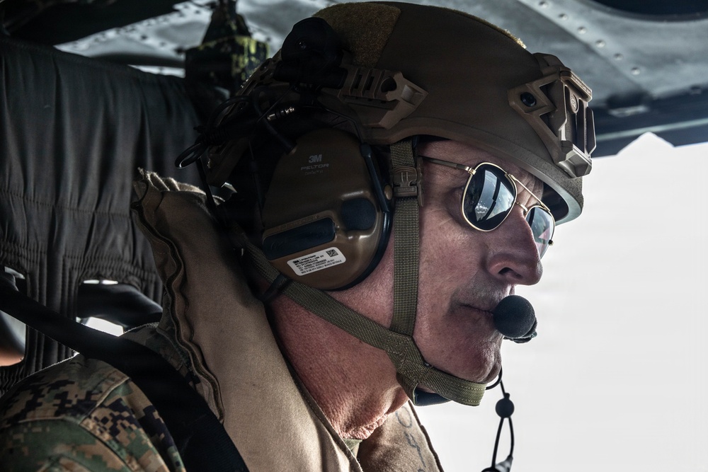 The 38th Assistant Commandant of the Marine Corps takes part in an Aerial Familiarization Tour