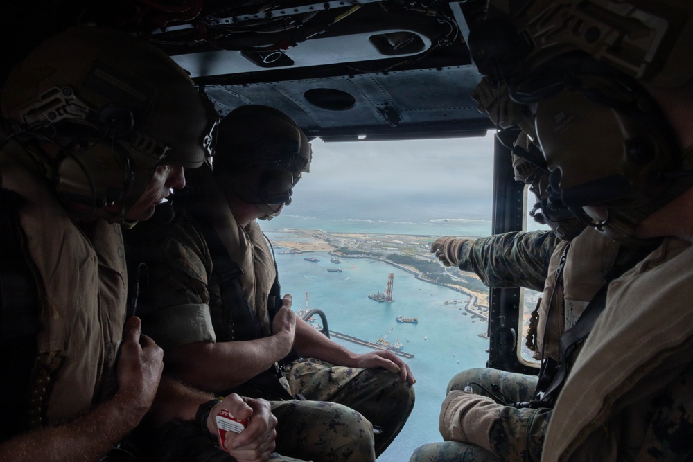 The 38th Assistant Commandant of the Marine Corps takes part in an Aerial Familiarization Tour