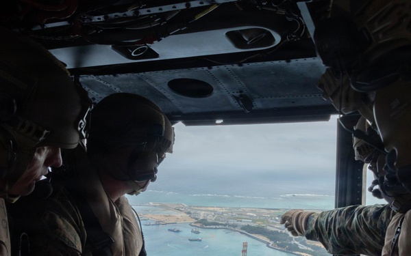 The 38th Assistant Commandant of the Marine Corps takes part in an Aerial Familiarization Tour