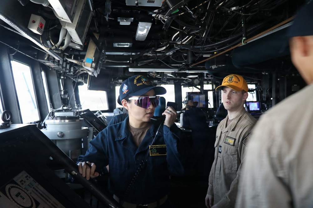 USS Ralph Johnson departs for Ammo Anchorage