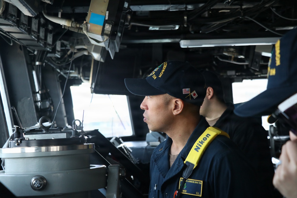 USS Ralph Johnson Departs For Ammo Anchorage