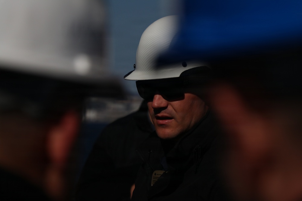 GMC Adam Heredia Conducts Safety Brief for Ammo Onload