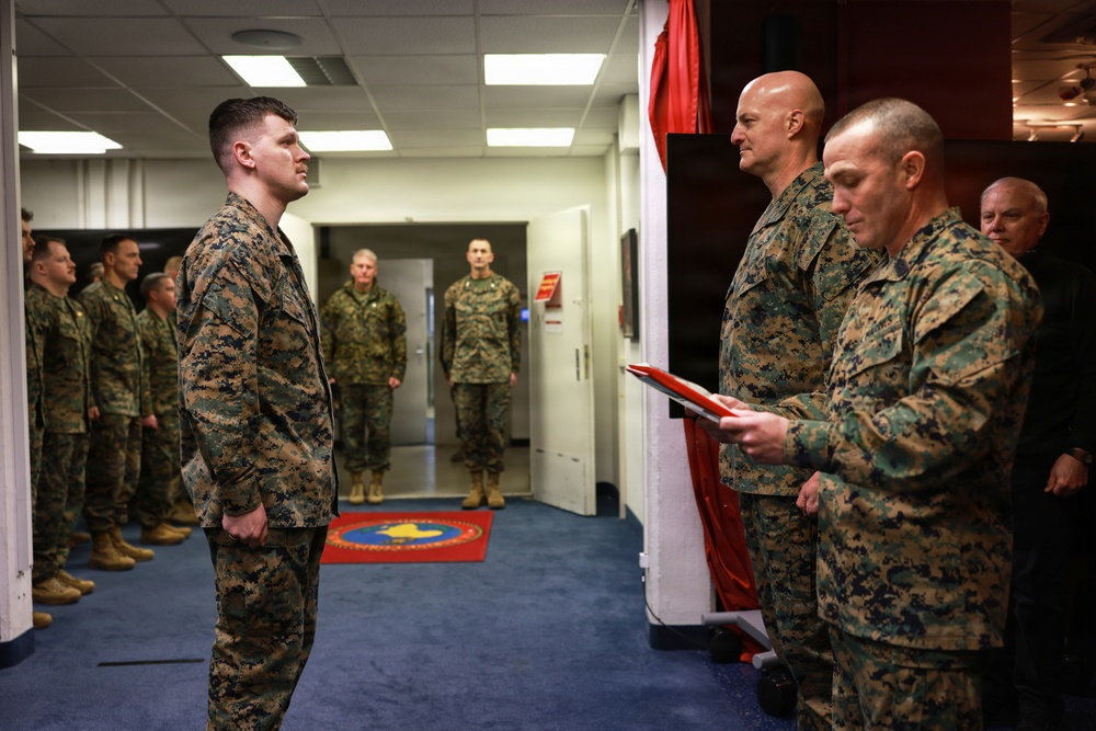 U.S. Marine Corps Sgt. Joshua Johnson provides lifesaving care, receives medal