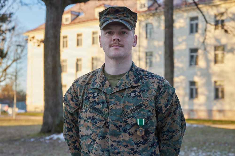 U.S. Marine Corps Sgt. Joshua Johnson provides lifesaving care, receives medal