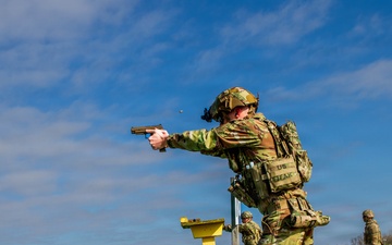 Indiana Guardsmen assigned to the 38th Infantry Division conduct weapons qualifications at Camp Atterbury.