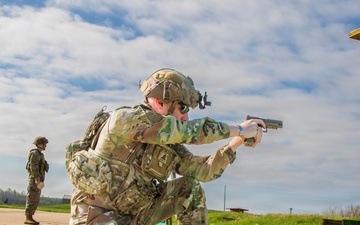 Indiana Guardsmen assigned to the 38th Infantry Division conduct weapons qualifications at Camp Atterbury.