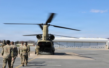 Reenlistment in a CH-47 Chinook