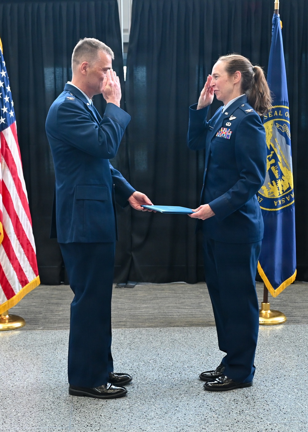 155th Medical Group hosts change of command and promotion ceremony