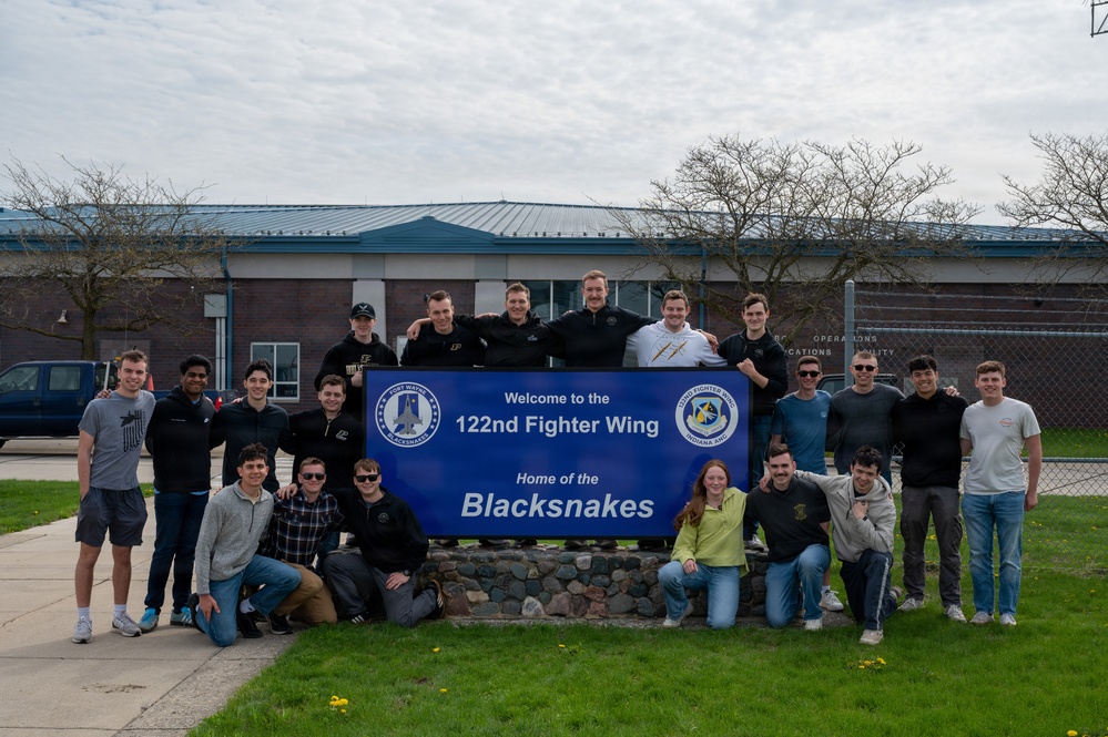 Purdue Air Force ROTC Tour the 122nd Fighter Wing