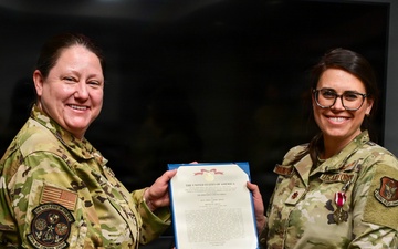 Maj. Chenoa Barker - Charles Awarded Meritorious Service Medal at Tinker Air Force Base