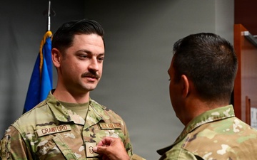 Master Sgt. Cameron Crawford Promoted at Tinker Air Force Base