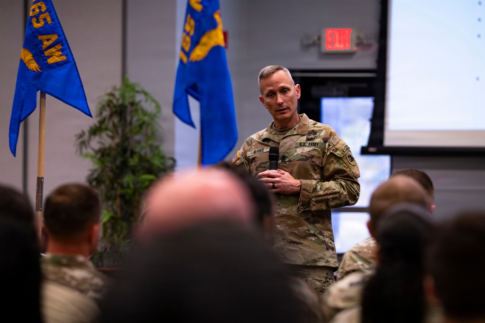 Georgia National Guard SEL Speaks at 165th Enlisted All Call