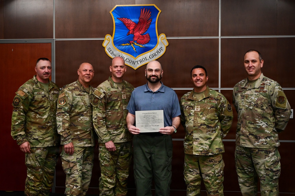 Tinker Chiefs Group Honors Everett Folsom-Feldt with Chiefs’ Choice Award at Tinker Air Force Base