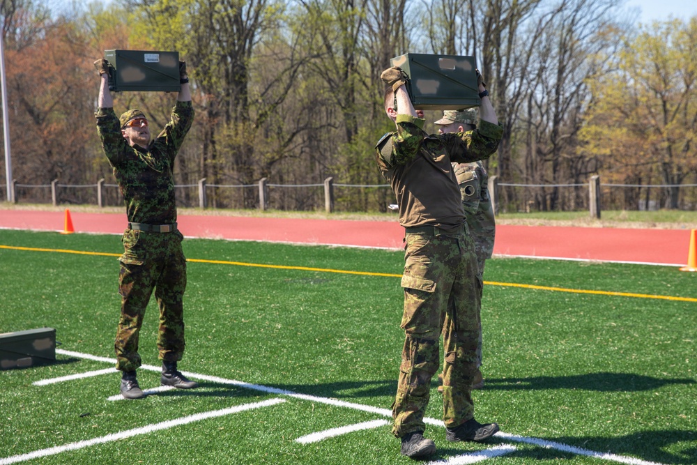 Estonian Soldiers Perform Ammo Can Presses