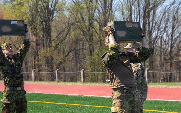Estonian Soldiers Perform Ammo Can Presses