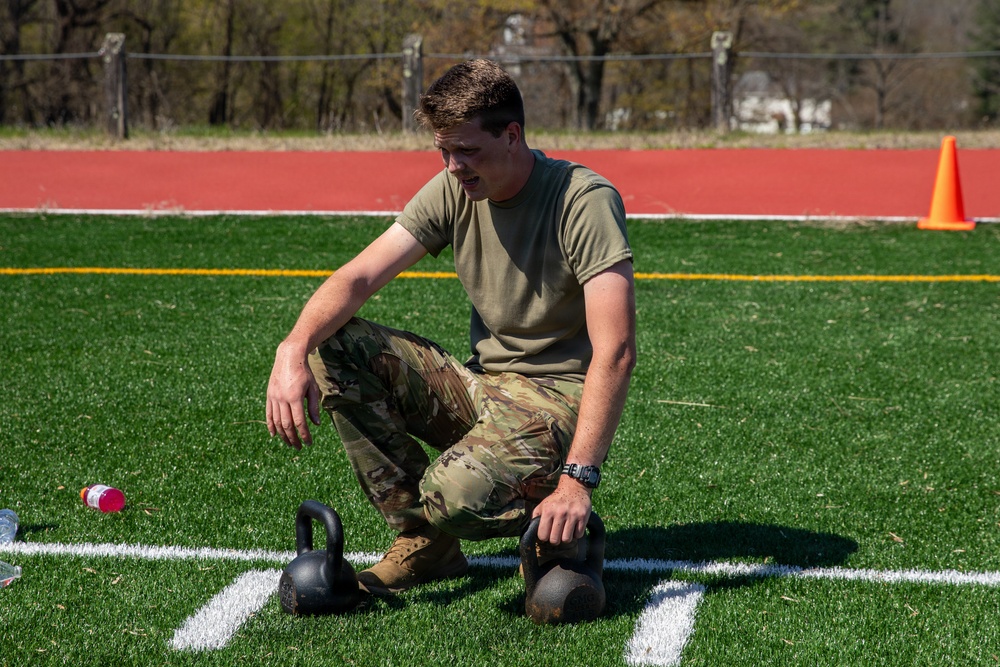 Soldier Prepares for Event